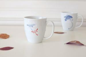 Mug en porcelaine libellule