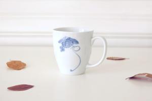 Mug en porcelaine fleur