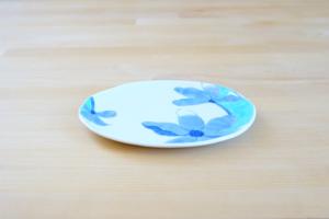 Assiette en porcelaine - Magnolia bleu